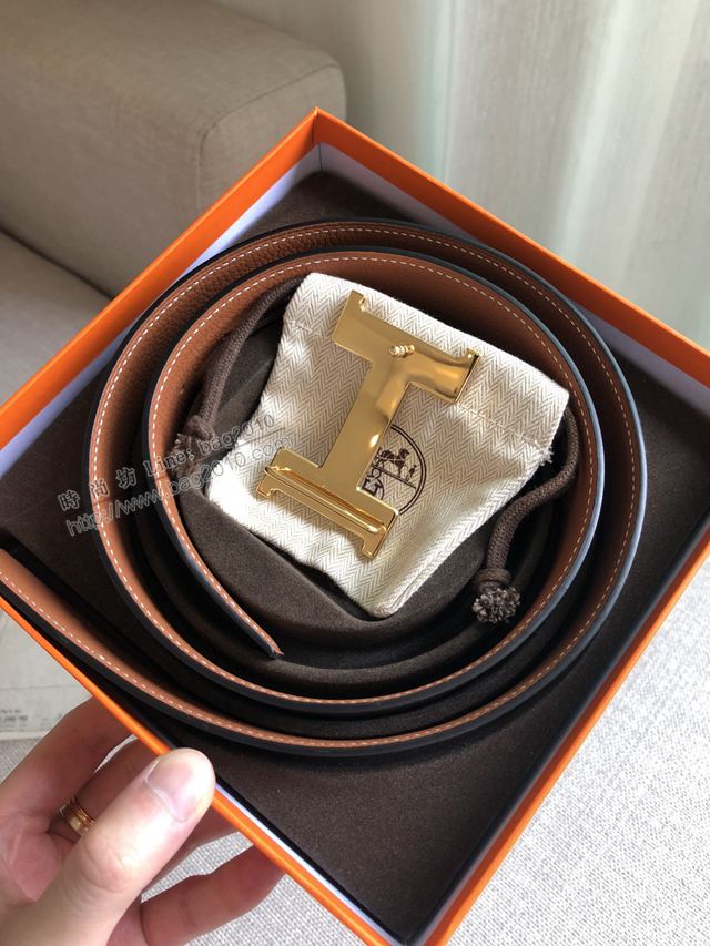 Hermes皮帶 官網同步 38MM 荔枝紋牛皮 愛馬仕男士腰帶  xfp2084